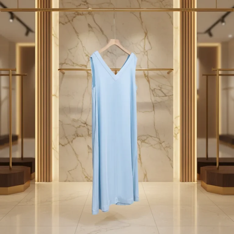 Nayulin-dress-100%-bamboo-no-sleeve-bright-blue-2