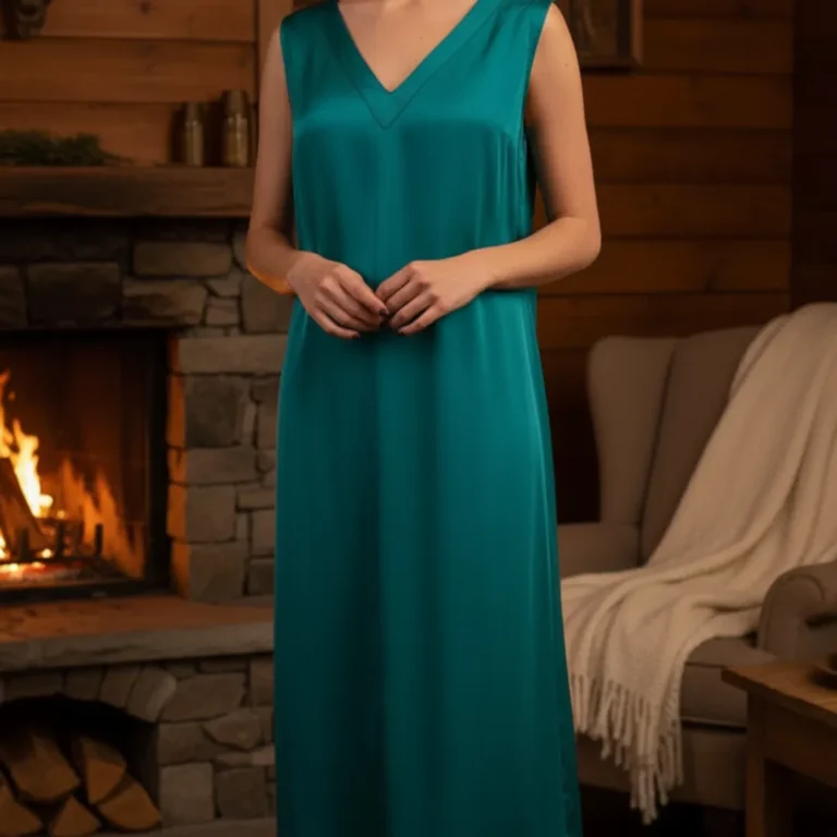 Nayulin-dress-100%-bamboo-no-sleeve-lake-blue-2
