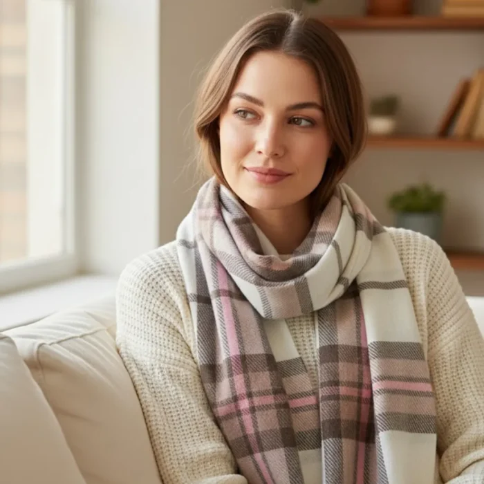 Szalik Nayulin – Rosewood Winter Check - obrazek 5